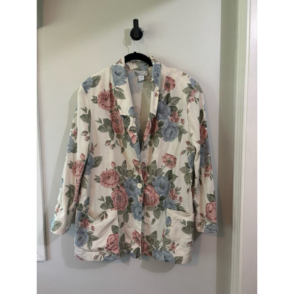 Woman’s 1980’s Spring Blazer Size 16 Casual Suit Jacket Vintage Classic Collecti